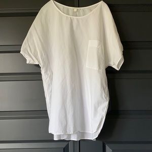 COS cotton white shirt with pocket. Size M.